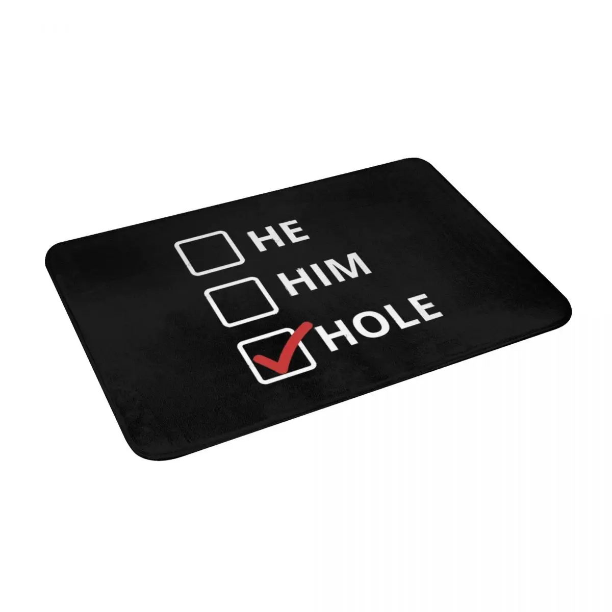 

He Him Hole Pronoun Pattern Bath Door Floor Mat Rug Carpet Entrance Living Room Home Kitchen Doormat Bathroom Non-slip Dancing