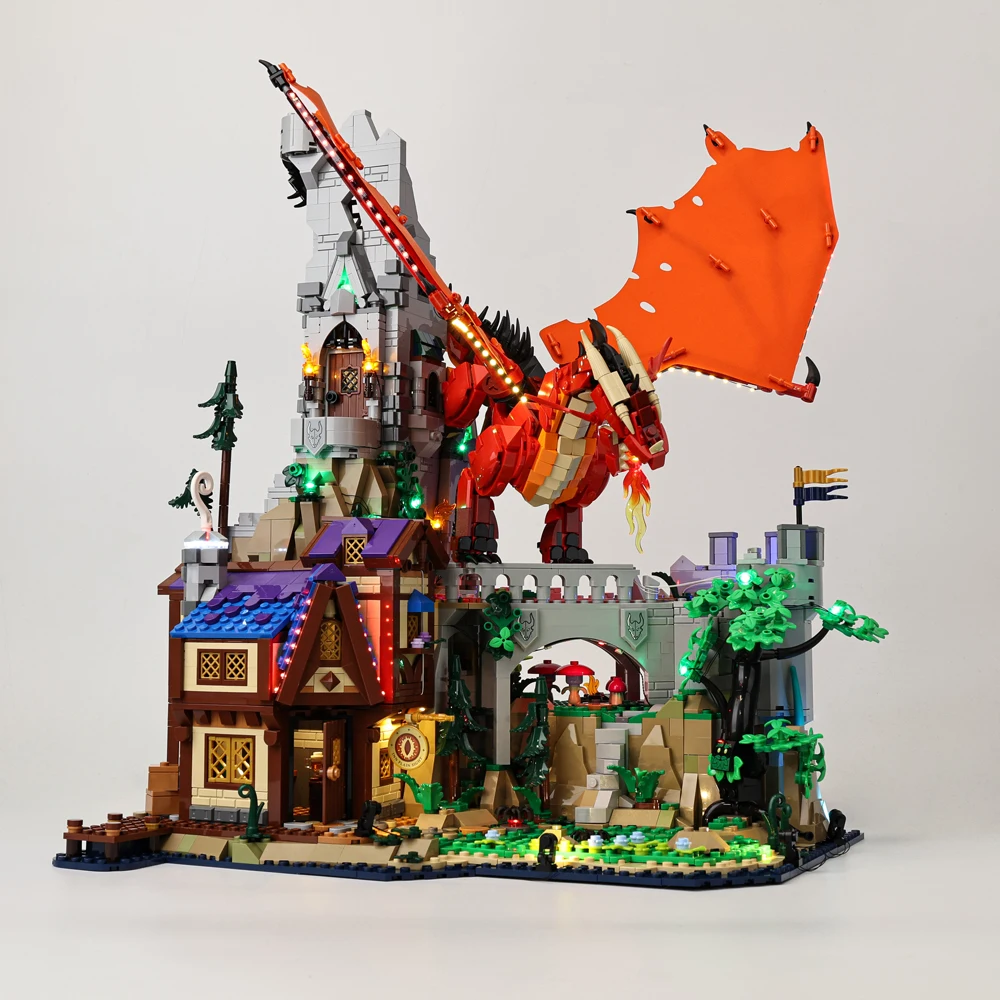Комплект светодиодных фонарей для 213448 Сказка красного дракона набор блоков
