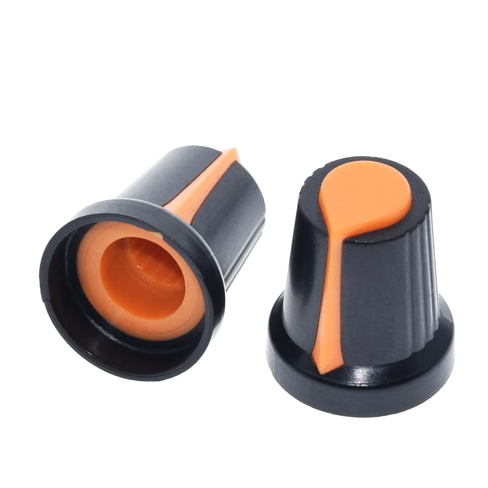 

Набор ручек потенциометра WH148, 25 шт./партия, пластиковые ручки, крышка 6 мм, отверстие вала AG2, желтый, оранжевый, синий, белый, красный, 5 значений * 5 шт. = 25 шт.