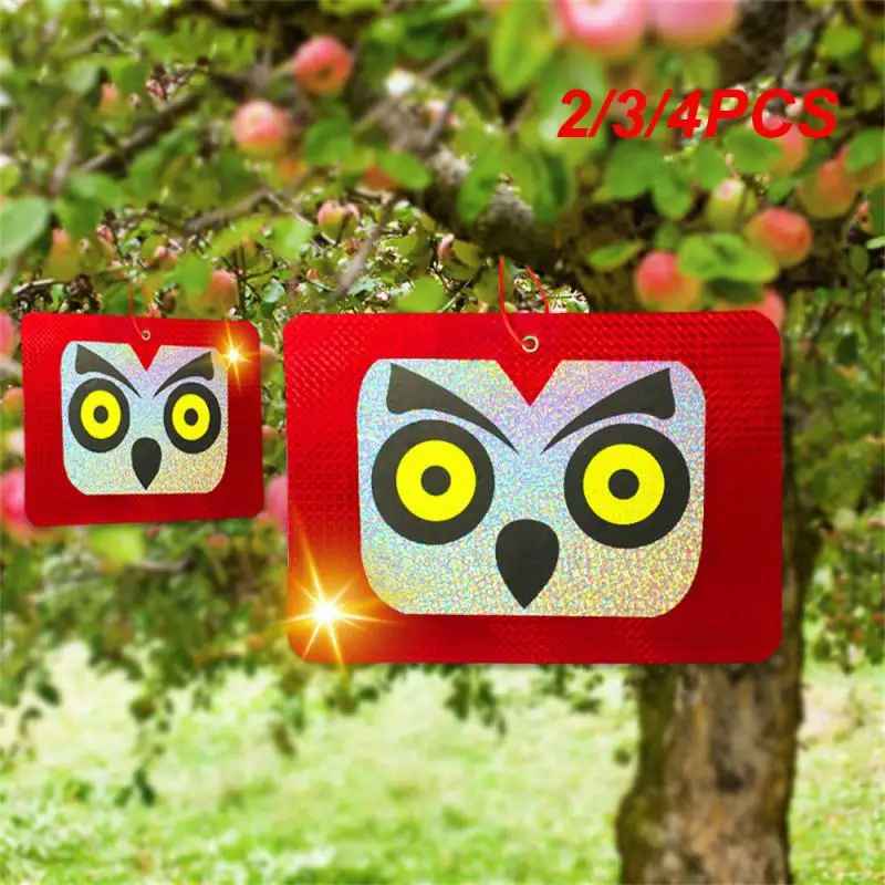 

2/3/4PCS Bird Repelling Tablet Agricultural Garden Double-sided Square Face Cat Head Laser Reflective Repellent Tool