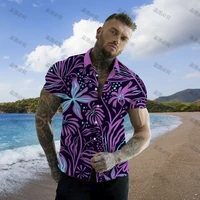 mens shirts summer 2022 clothing beachwear hawaiian shirt man quick dry social short sleeve luxury casual vintage clothes shirt