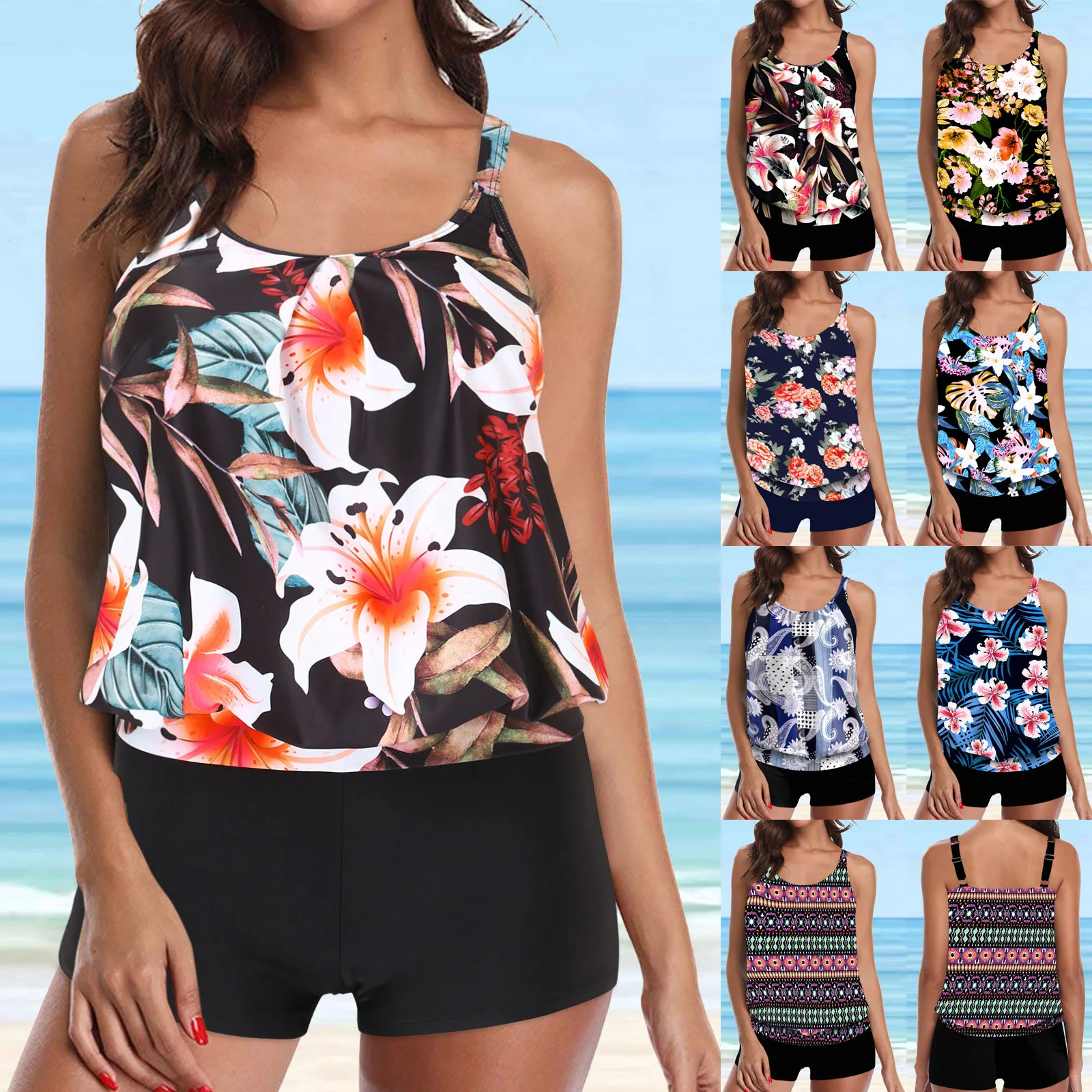 

Женское винтажное бикини с высокой талией, эффектом пуш-ап