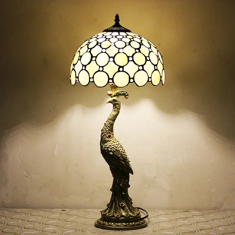 Настольные светильники в виде павлина светодиодные прикроватные тумбочки для