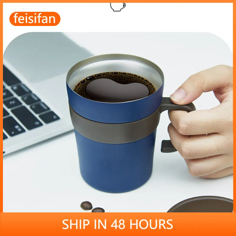 

Outdoor Two-color Stainless Steel Mug Office Thermal Insulation Brewing Coffee Cup Japanese Drinking Cup Garafa Termica