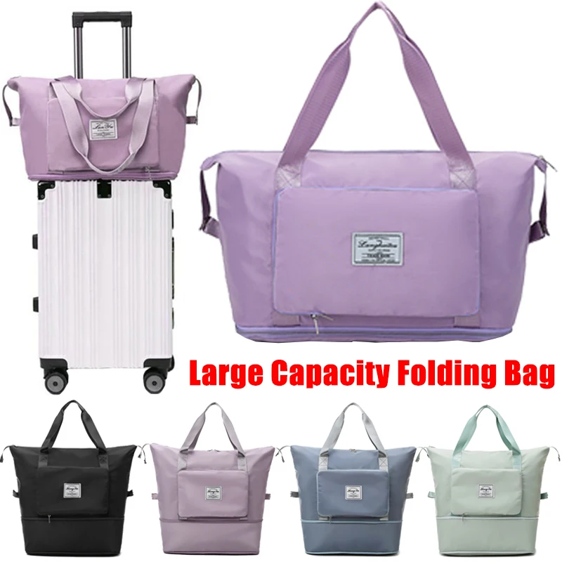 

Large Capacity Folding Travel Bag Portable Storage Duffle Bags Waterproof Luggage Tote Handbag Gym Yoga Storage Shoulder Bags