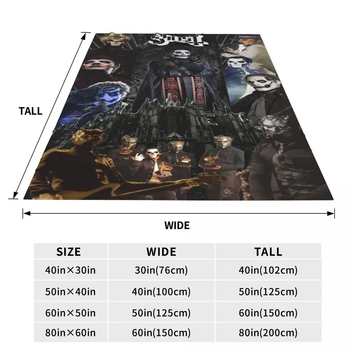 Призрачная группа до. К. рок-группа одеяло &quotХэллоуин&quot коралловый флис