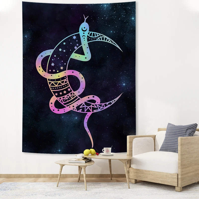 

Psychedelic Bohemian Gypsy Tapiz Witchcraft Astrology Tapestry Wall Hanging Hippie Art Science Fiction Tarot Room Home Decor