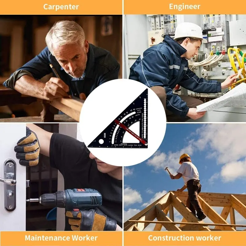 Треугольная линейка 7 дюймов угловой транспортир из алюминиевого сплава