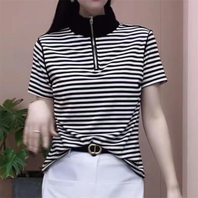 Футболка женская с коротким рукавом модная универсальная облегающая