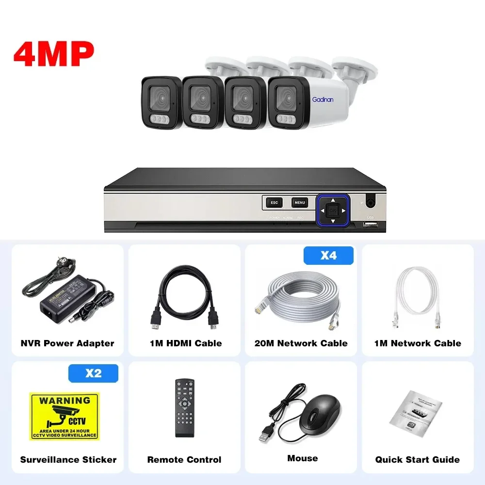 

Система видеонаблюдения Gadinan 10CH 4K 8MP