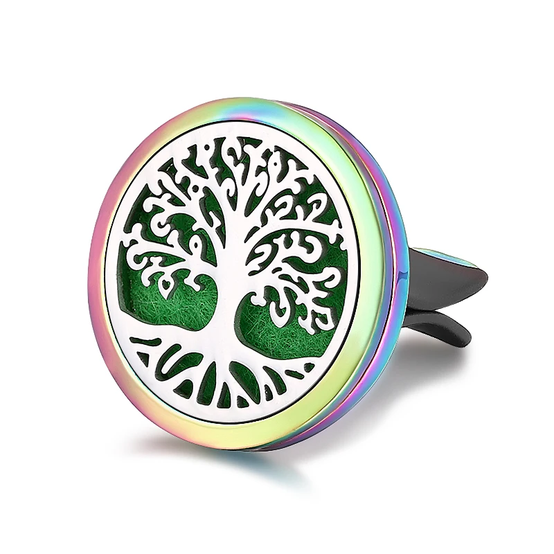 

Refillable Car Air Freshener Smell Perfume Diffuser Clip Auto Vent Essential Oil Stainless Steel Locket Interior Accessories