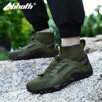 abhoth high gang running shoes for men non slip mens sneaker fabric breathable man sneaker wear resistant outdoor hiking shoes