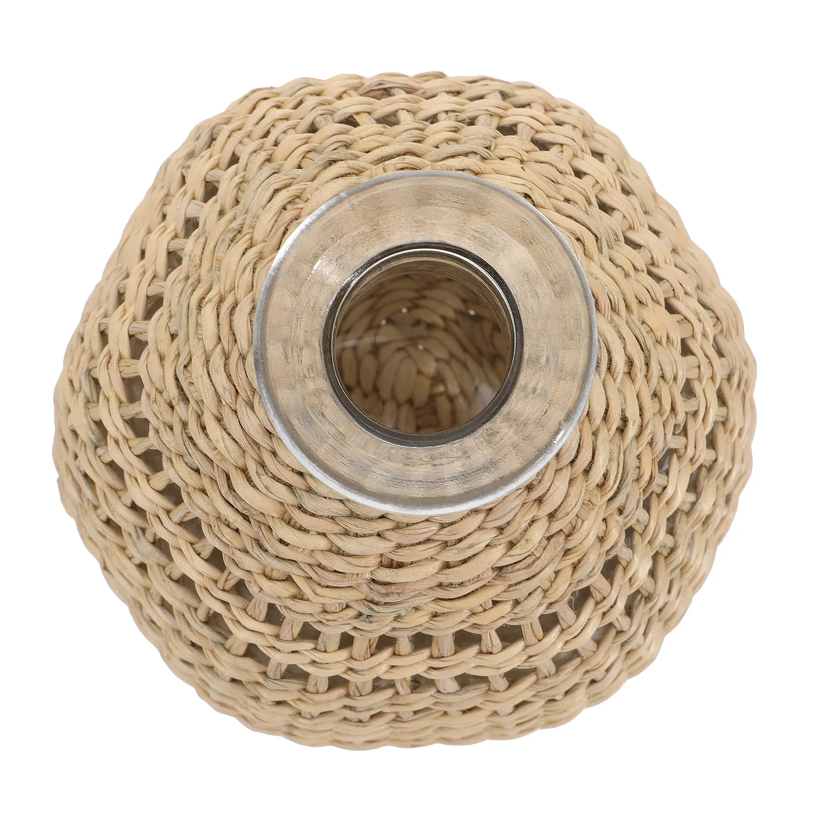 

Vase Flowerwoven Rattan Seagrass Farmhouse Bud Basket Withwicker Vintage Rope Net Single Pot Decor Rustic Diffuser Country