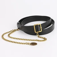 gold buckle chain link ladies belts adjustable rock punk western denim decorative accessories for women dress jeans fashion