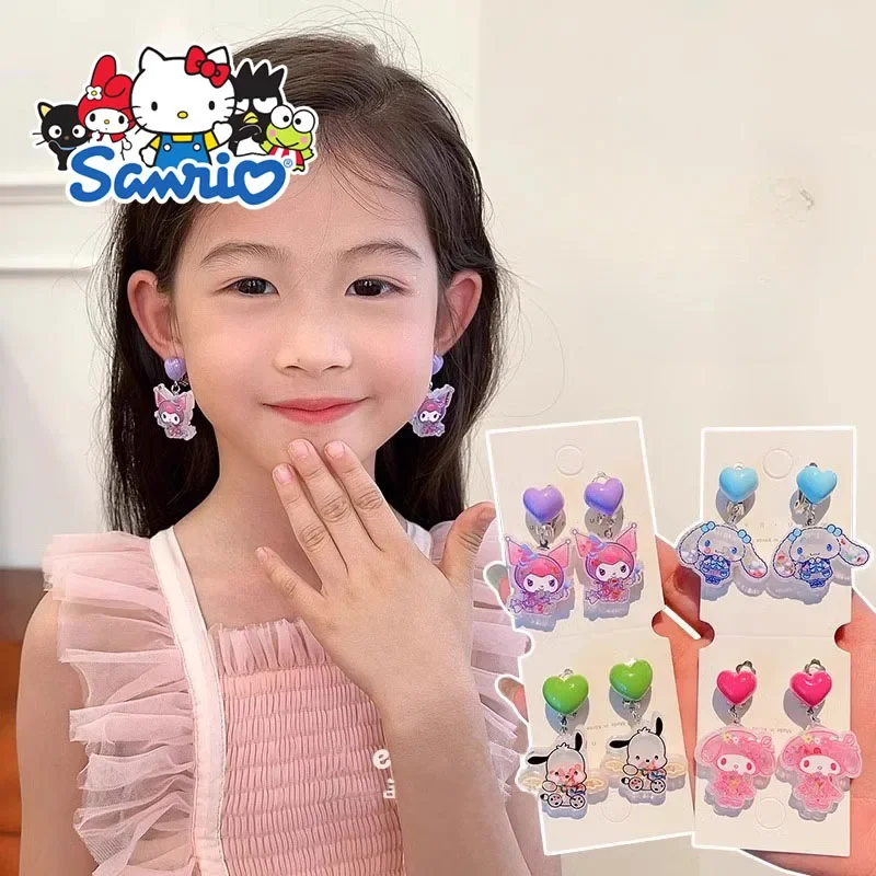 Sanrio HelloKitty милые детские зажимы для ушей с героями мультфильмов креативная