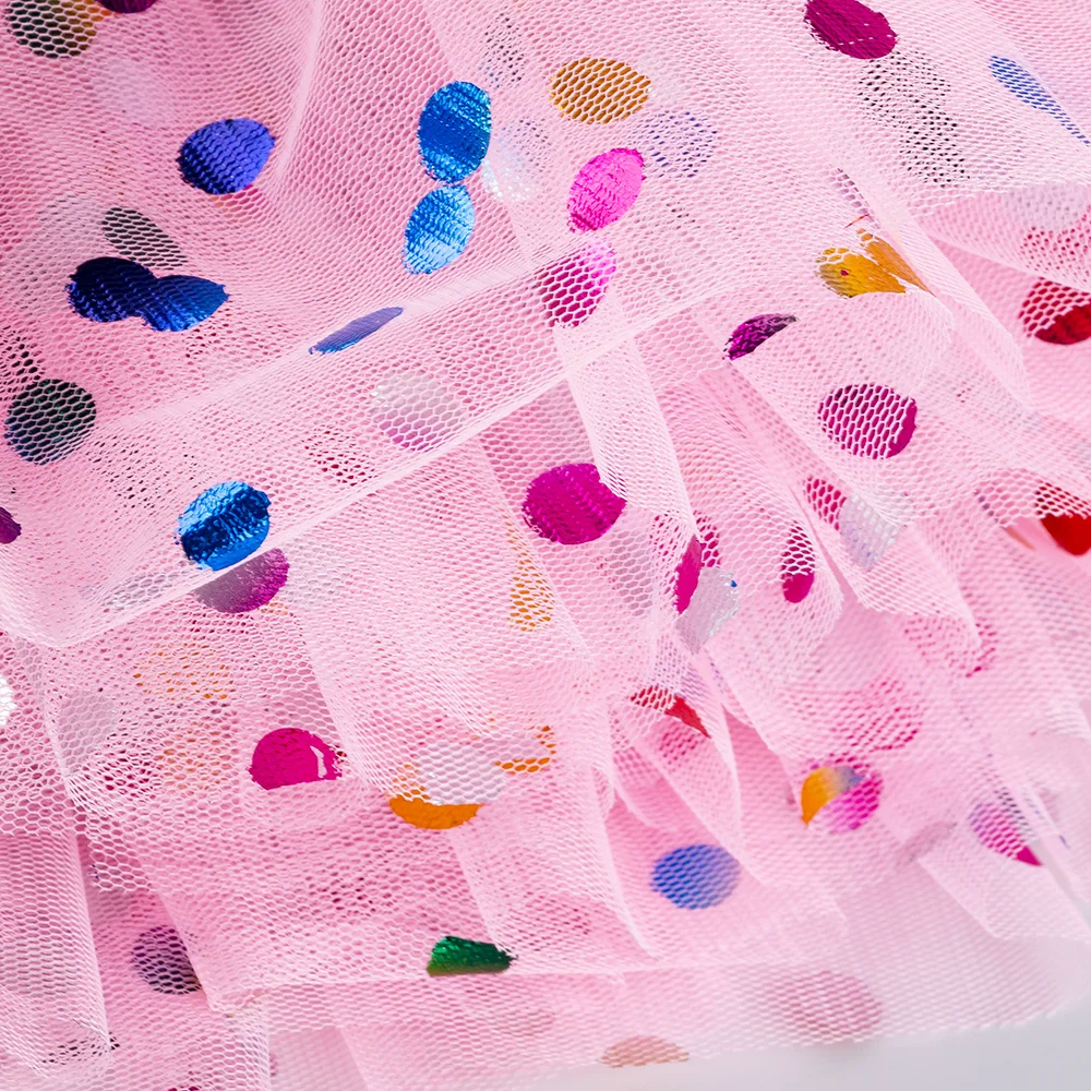 Детская летняя юбка-пачка в разноцветный горошек на Возраст 3-24 месяца |