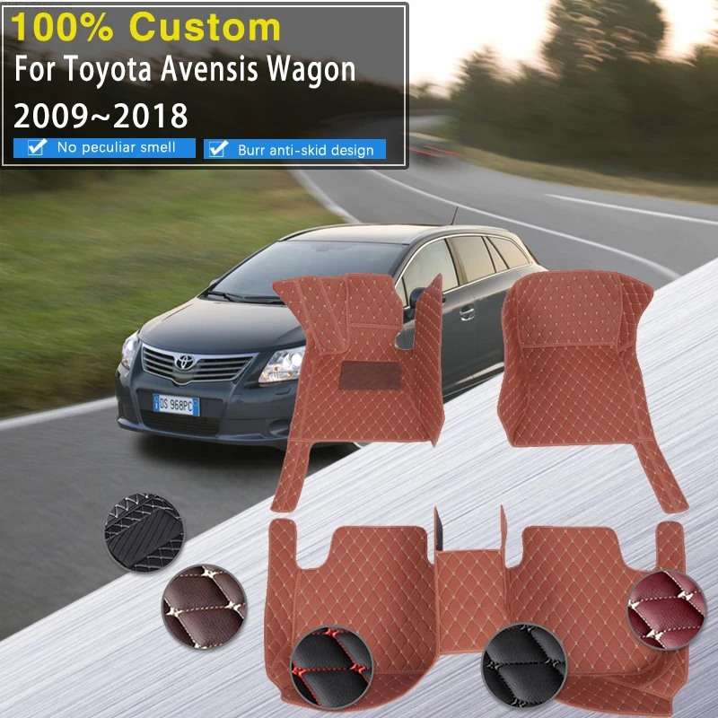 

Напольный коврик для Toyota Avensis Wagon T270 2009 ~ 2018, автомобильные коврики с защитой от грязи, роскошные кожаные коврики, автомобильные аксессуары