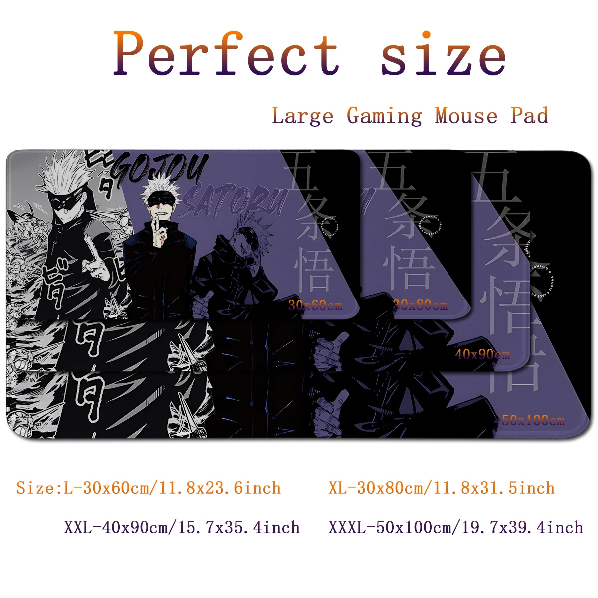 Коврик для мыши Gojo Satoru с рисунком аниме большой Настольный коврик игровой