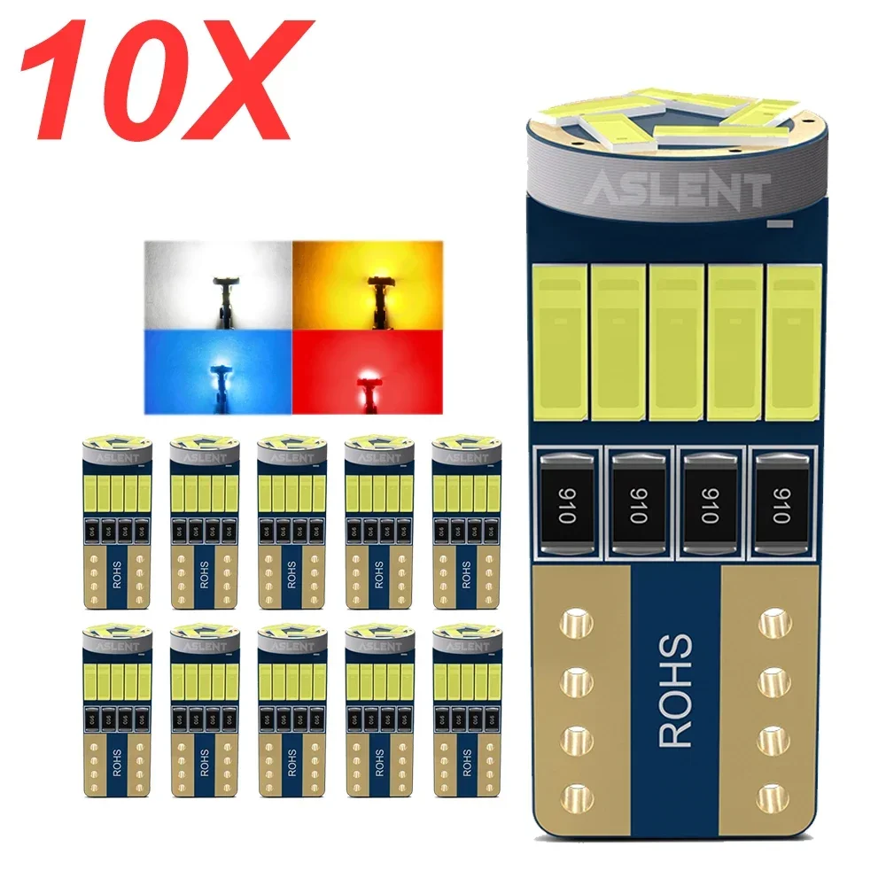 

10 шт. T10 W5W Canbus лампы 194 светодиодные 4014 SMD 15 светодиодные лампы белого цвета без ошибок автомобиля авто клин внутренний светильник купольная карта багажник лампа 12 В