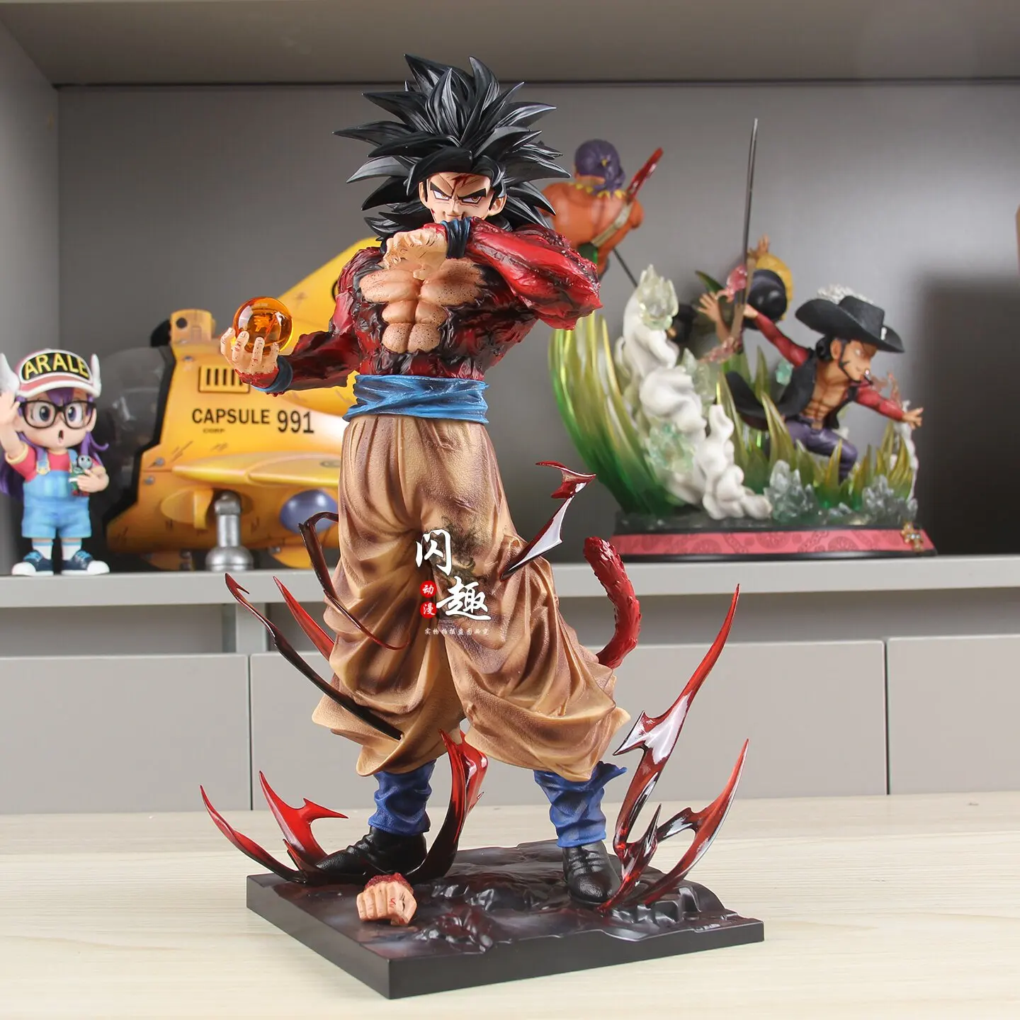 Фото Фигурка Lk Dragon Ball Super Saiyan 4 Son Goku Gk, коллекционная модель аниме, украшение для рабочего стола, подарок для любителей аниме №1