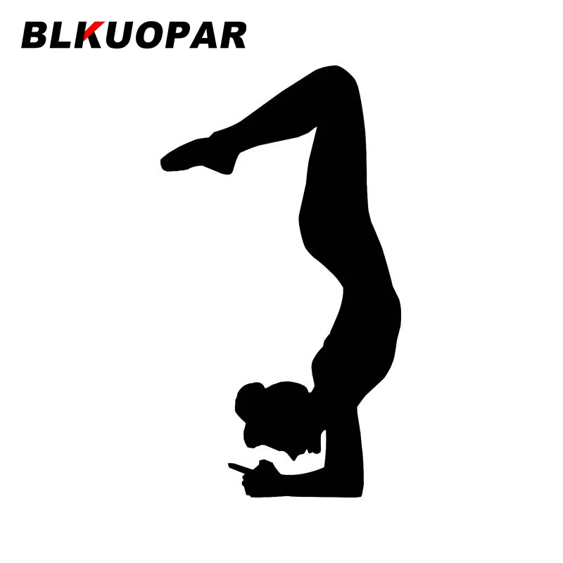 

BLKUOPAR силуэт женщина йога автомобиль наклейка оригинальная Водонепроницаемая наклейка креативная забавная Солнцезащитная фотография