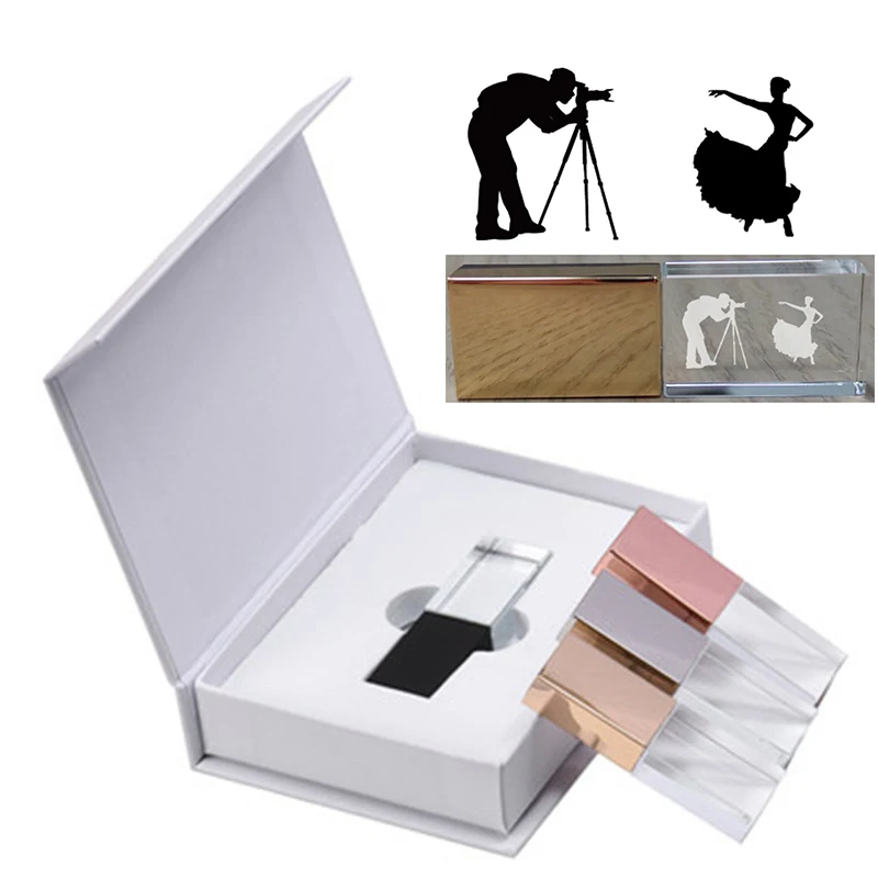 

Golden Crystal USB 2.0 Free Custom LOGO 64GB Flash Drive 16GB Pen Drives 32GB U Disk 128GB Volume Sales Promotion Wedding Gifts