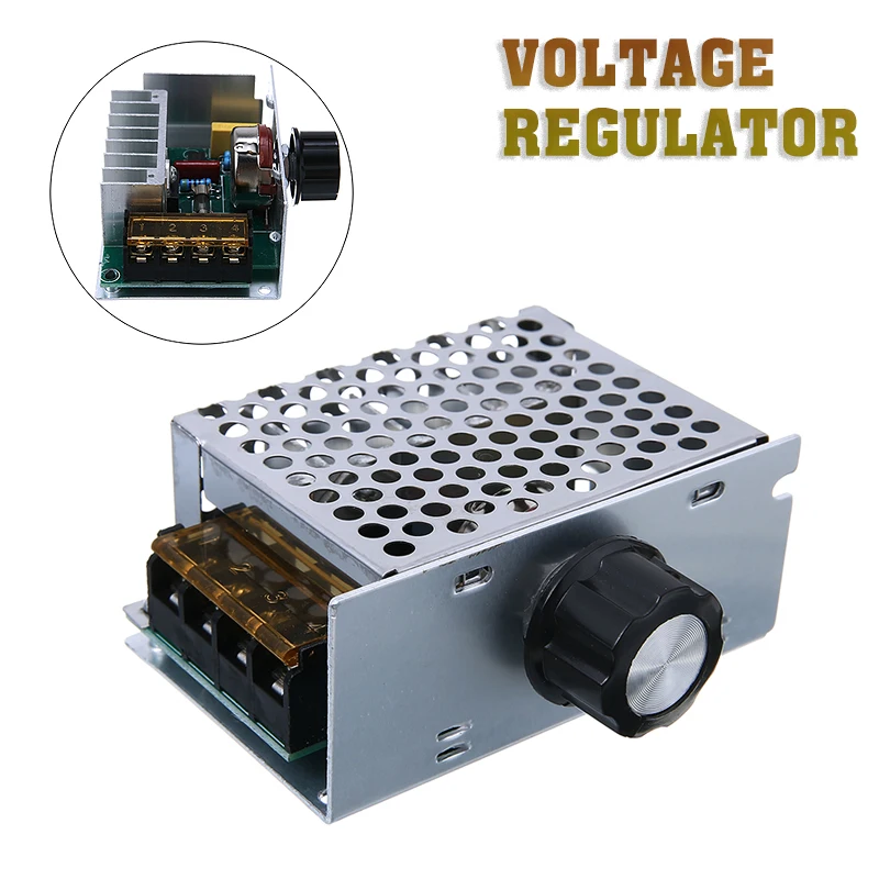 

1Pc 4000W AC220V High-power Voltage Regulator Dimmer Electric Motor Speed Temperature Controll Thermostat Switch