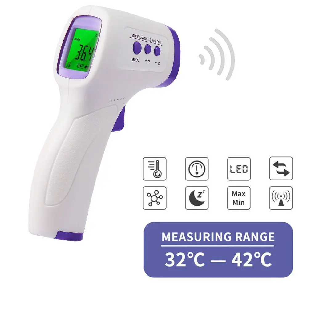 

Цифровой Инфракрасный портативный термометр для лба Бесконтактный измерение температуры тела цифровой термометр для взрослых и детей