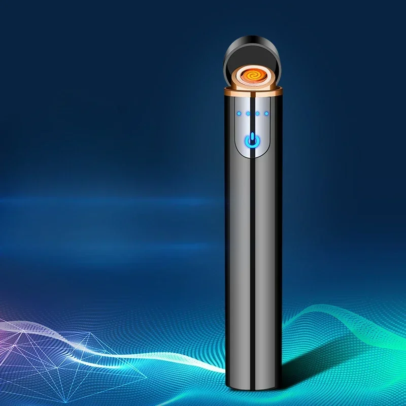 Металлическая ветрозащитная зажигалка с зарядкой через USB