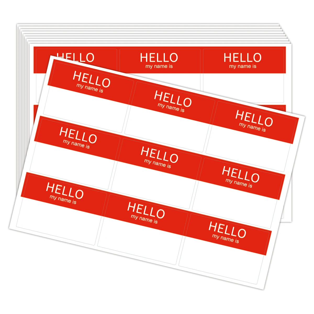 Красные пустые наклейки с именем для вечеринки дня рождения офисные украшения 10