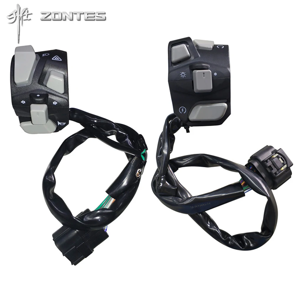 

Для Zontes ZT310 R/V ZT310V-R/T/1/2 новый оригинальный левый и правый переключатель для мотоцикла, рулевой переключатель, старт, фоторегулируемые кнопки