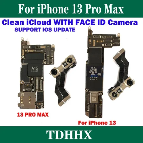 Бесплатная материнская плата iCloud для iPhone 13 Pro Max 128 г/256 г 512 ГБ, материнская плата с лицевым идентификатором CleanediCloud, основная материнская плата Ok Plate