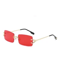 tgcyeyo 2020 new mens vintage fashion metal goggle glasses ladies luxury designer rimless small square sunglasses