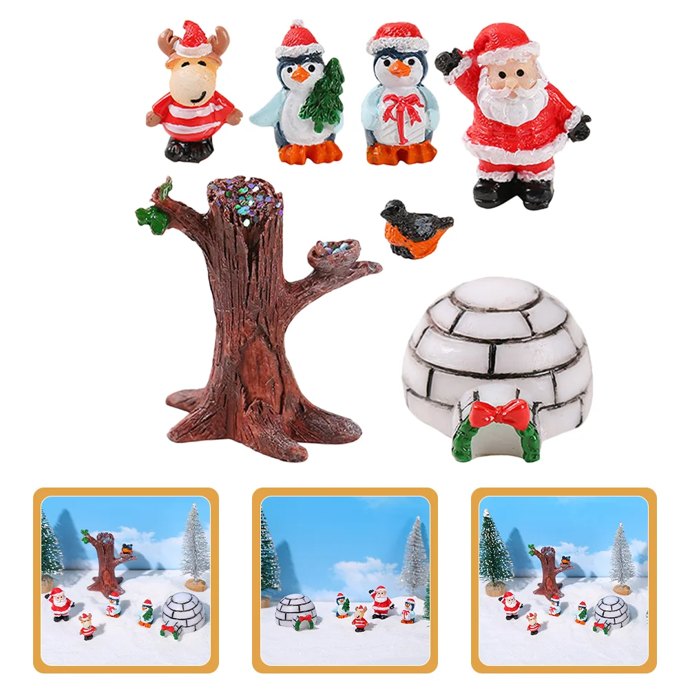 Снежные украшения для ландшафтного дизайна рождественские миниатюры поделок