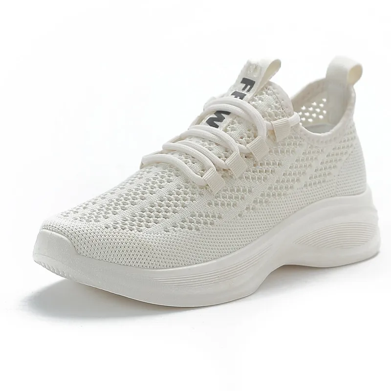 Женские сетчатые кроссовки дышащая рабочая обувь спортивная на толстой подошве