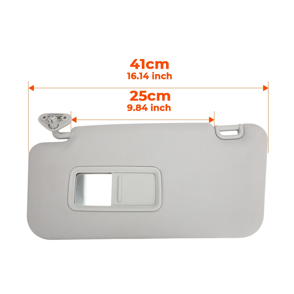 Серый автомобильный солнцезащитный козырек с левой стороны водителя пассажира