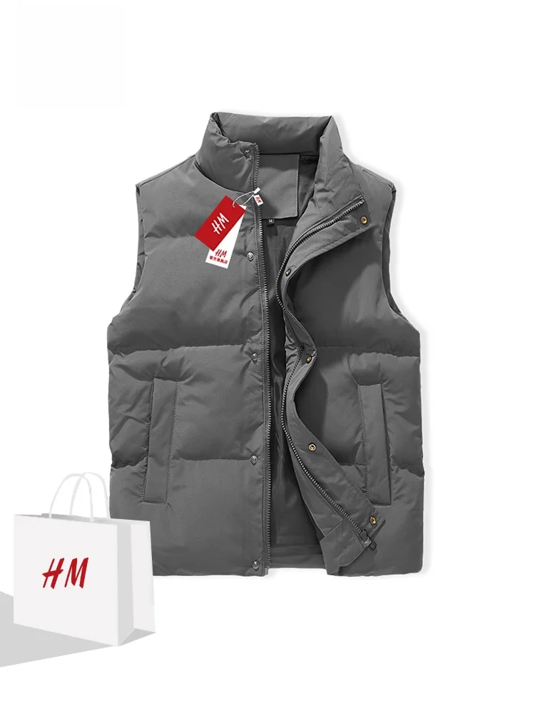 HM пуховый жилет на хлопковой подкладке мужская и женская осенне-зимняя куртка