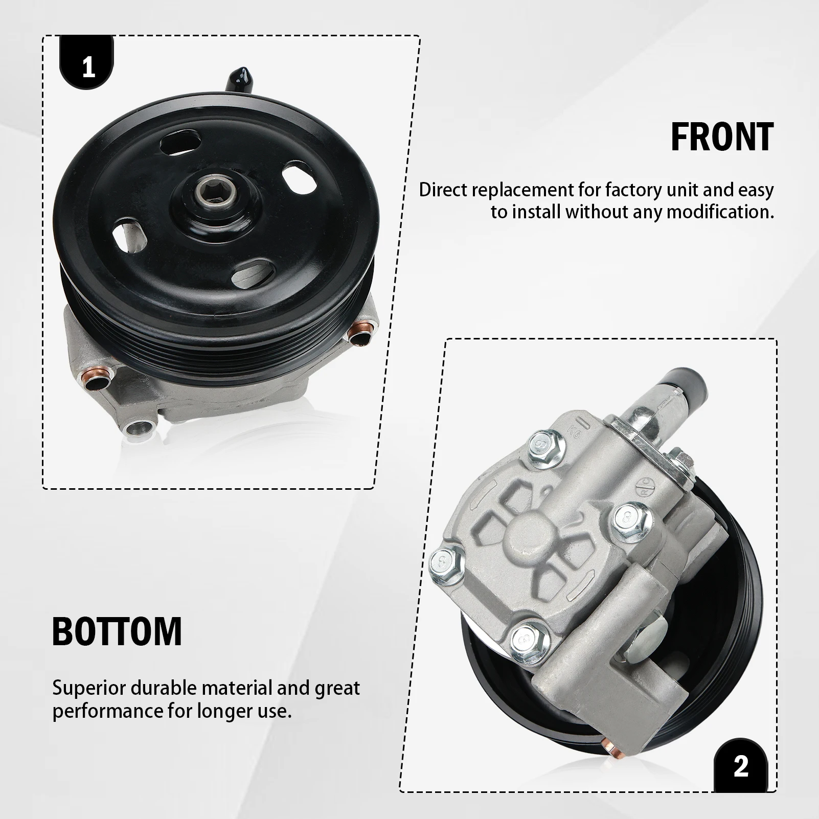 Насос гидроусилителя руля с шкивом L-D R-V FREELANDER 2 TD4 SD4 2007-2014 LR005658 LR006462 LR001106 LR0025803