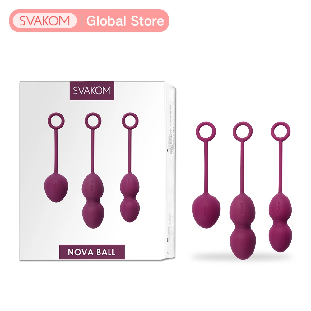 

SVAKOM Nova безопасный силиконовый тренажер мышц вагины Кегель шар яйцо интимные секс-игрушки для женщин вагинальные шарики товары для женщин