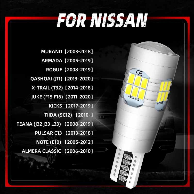 2 ×светодиодная лампа задсветильник T15 W16W 921 для Nissan