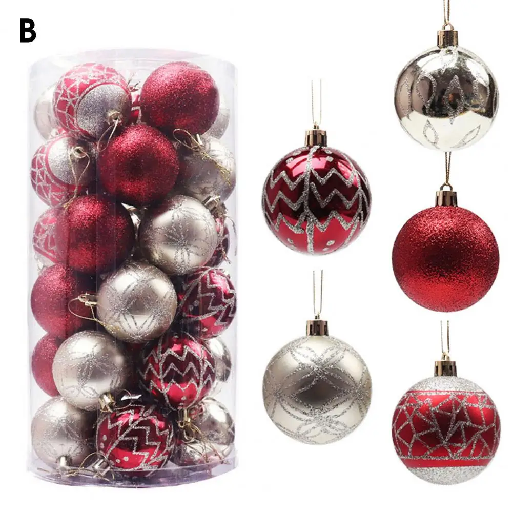 

30 шт., декоративные подвески в виде шара для рождественской елки