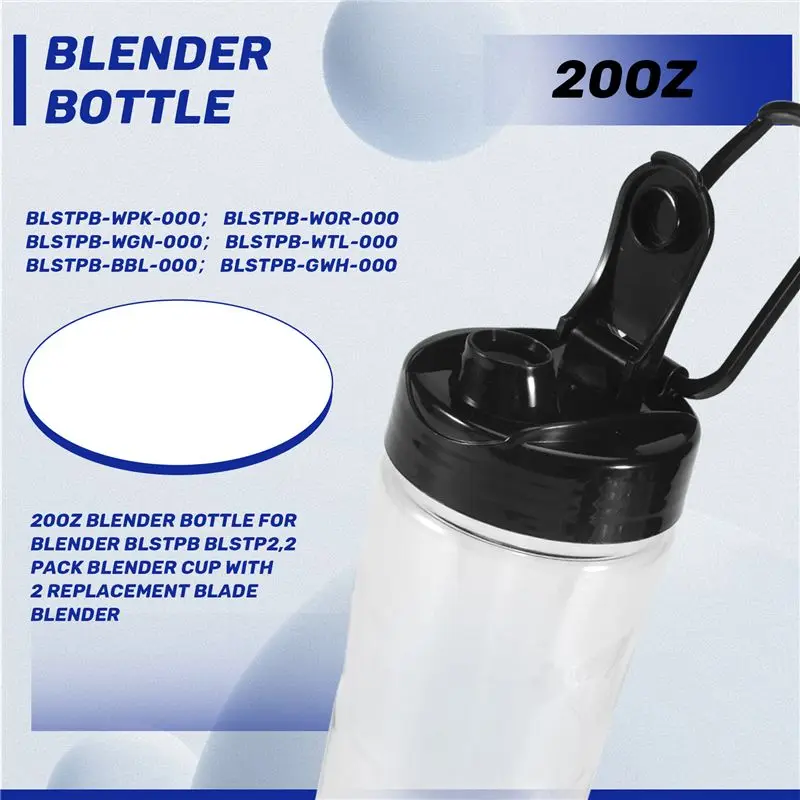 Доставка в тот же день: Бутылка-блендер 20 унций для блендера Oster My Blend BLSTPB BLSTP2, 2 упаковки стаканов для блендера с 2 сменными лезвиями (art.: 3920dad16e8f4) - 3920dad16e8f4