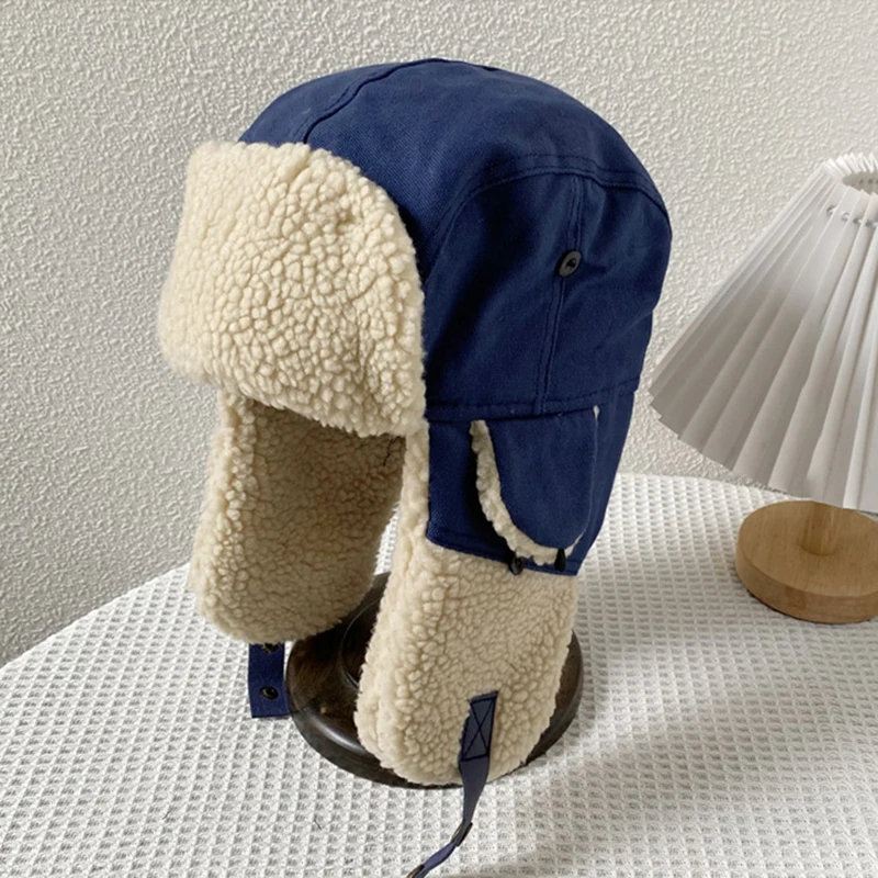 Зимняя шапка-бомбер для женщин и мужчин ветрозащитный капюшон русская