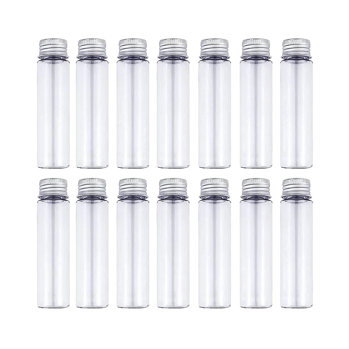

30Pcs 50Ml Clear Flat Plastic Test Tubes with Screw , 28X108mm Tubes for Beads Storage Scientific Experiments