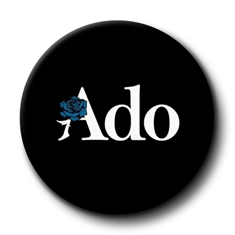 

Эмалированная брошь I Love Ado 58 мм