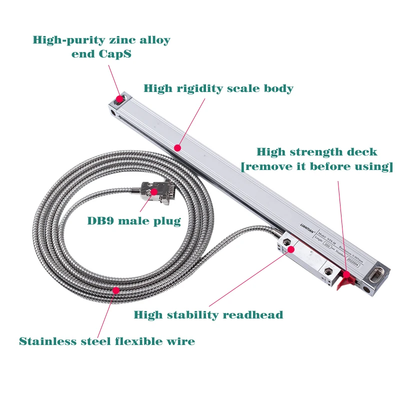 Цифровой дисплей считывания DRO-3V и 3 шт. Высокоточный энкодер 0-800 мм для фрезерного