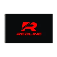 3x5 ft red line flag polyester printed racing car banner for hanging