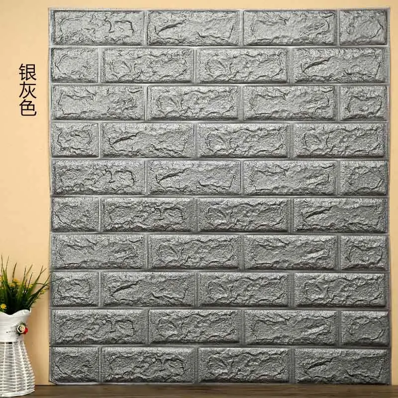 

3D DIY Decor Home Brick Wall Stickers Living Room Waterproof Foam Room Adhesive Sticker Wallpaper For Kitchen