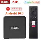 ТВ-приставка Mecool KM1 ATV с сертификатом Google, Android 10,0, 4 ГБ, 64 ГБ, Amlogic S905X3, Android TV, 4G32G, 2 ГБ, 16 ГБ, Prime Video, 4K, двойной Wi-Fi
