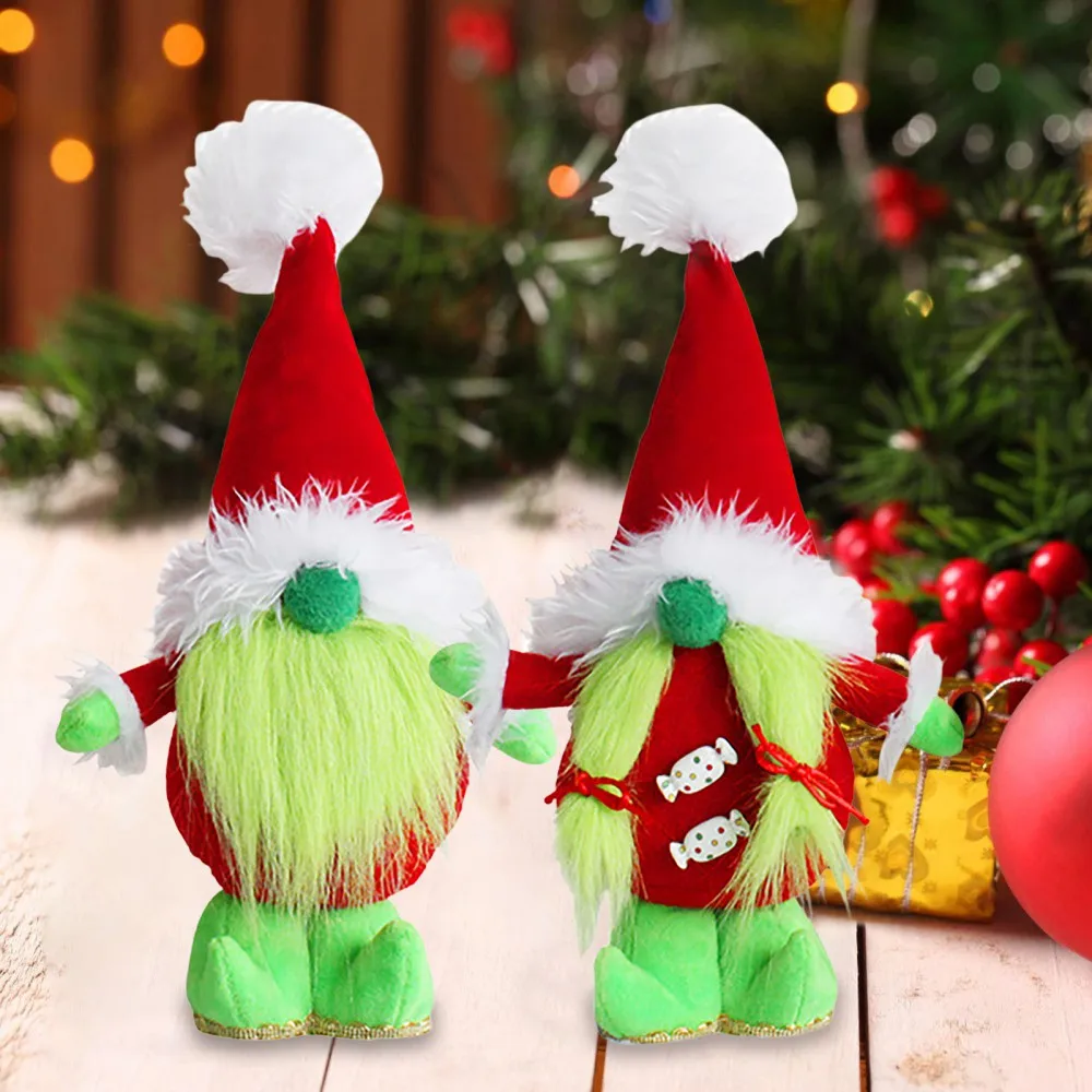 Christmas Gnome Plush Grinch Gnome Merry Christmas Santa Gnome Swedish Tomte Nisse Plush Doll Christmas Decorations For Home